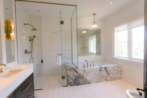 beautiful residential glass shower enclosure