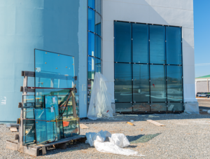 glass installation project on commercial glass installation project