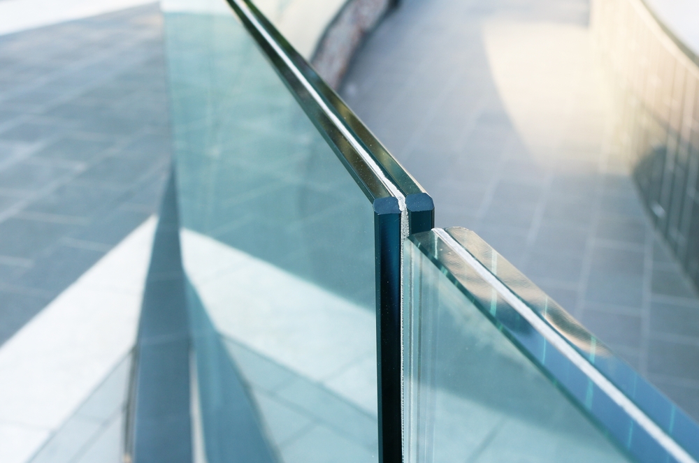 Close-up of laminated glass